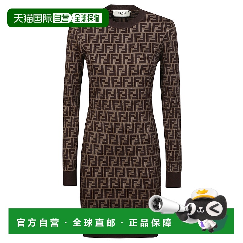 FENDI 女士连衣裙 FZDC83ASJTF0GGE长袖包臀裙