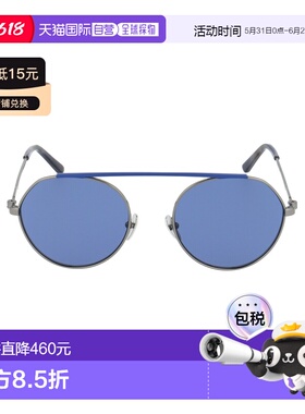 1h可退 香港直邮Calvin Klein 卡尔文 克莱恩 女士 蓝色金属太阳