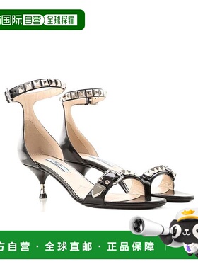 香港直邮Prada 徽标高跟凉鞋 1X346L055普拉达时尚舒适百搭外穿