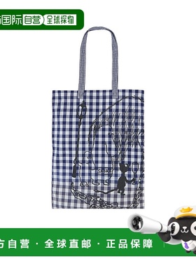 香港直邮Comme Des Garcons 格纹棉质单肩包 TOK203S25