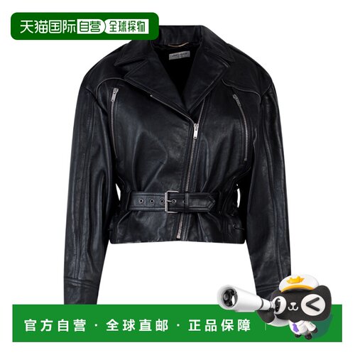 香港直邮Saint Laurent 拉链皮夹克 708039Y5RD2