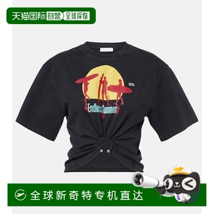 棉质针织T恤 1h可退 印花短款 香港直邮Rabanne colorful花色 女士
