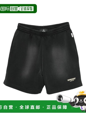 1h可退 香港直邮Represent 男士 OCM100004/AGED 黑色短裤 OCM100
