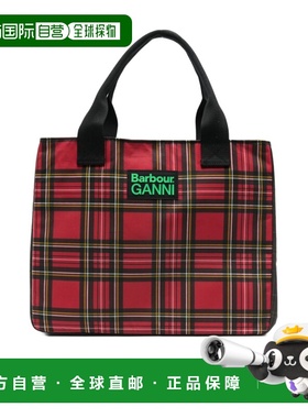 1h可退 香港直邮Ganni Barbour x GANNI 联名款 图案手提包 LBA04
