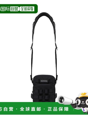 自营欧洲直邮Balenciaga巴黎世家 Army男士黑色聚酰胺logo标识单