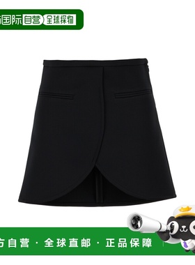 1h可退 香港直邮Courreges 女士 椭圆斜纹迷你裙 224CJU171PL0007