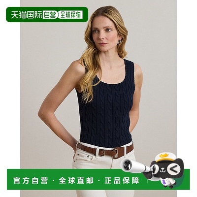 自营欧洲直邮RalphLauren拉夫劳伦 Lauren无袖绞花针织毛衣