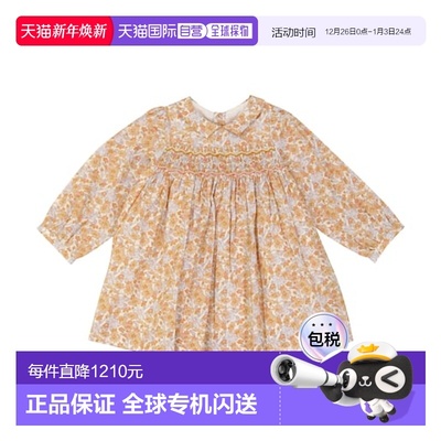 1h可退 香港直邮Bonpoint 婴儿 Trinite 花朵棉质连衣裙童装