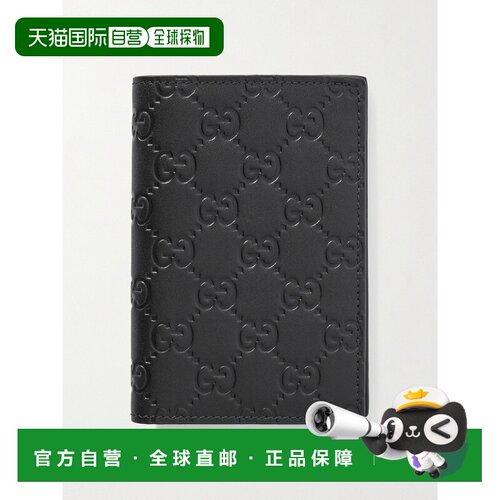 香港直邮Gucci 古驰 男士 GG Emblem系列护照夹 850184AAFDV