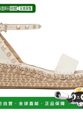 1h可退 香港直邮valentino 华伦天奴 女士 灰白色草编鞋 7W2S0HB1