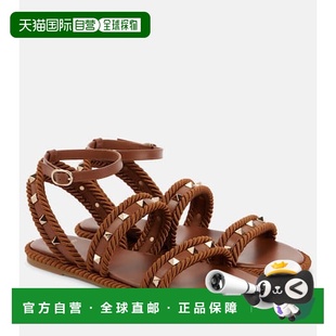 香港直邮valentino 华伦天奴 女士 Torchon 铆钉皮质凉鞋