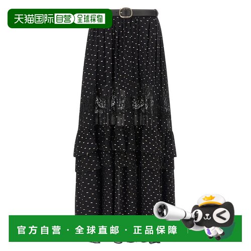 1h可退 香港直邮Self-Portrait 女士 'Black And Chiffon... 金色