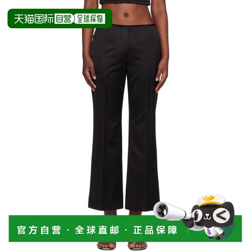 香港直邮toteme 女士 黑色 Kick Flare Raw-Edge 长裤 262WRB0367