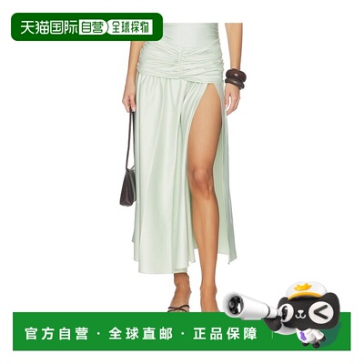 香港直邮Simkhai 女士 Gianna 垂褶中长半身裙A字裙 3263024SW