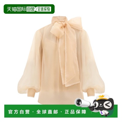 1h可退 香港直邮Zimmermann 透明衬衫 5353TF252长袖泡泡袖