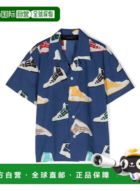 香港直邮AMIRI 女童 短袖衬衫 PF23KSS002 blue蓝色 舒适时尚