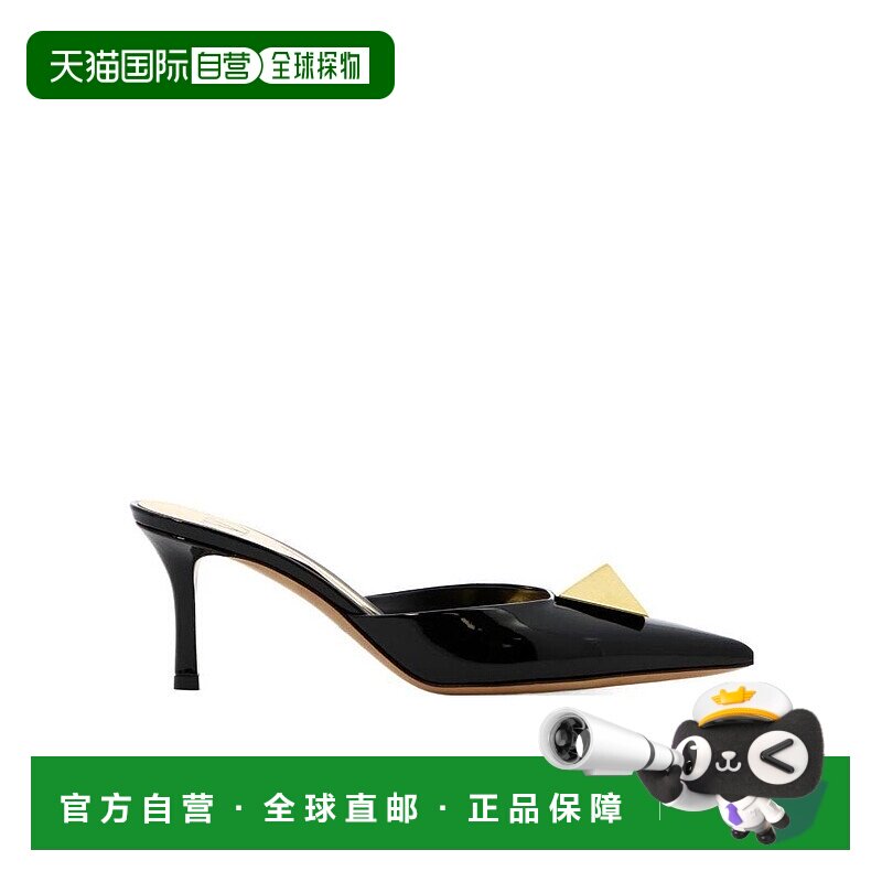 香港直邮VALENTINO 23SS 铆钉穆勒高跟鞋 Women牛皮华伦天奴单鞋