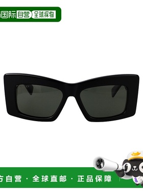 1h可退 香港直邮Gucci 古驰 女士 黑色 Square Frame 太阳镜 GG18