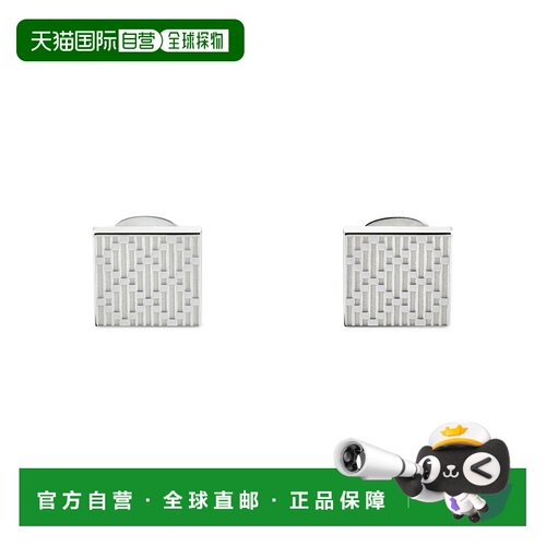 自营欧洲直邮GUCCI古驰 男士银色Gucci Diamante袖扣
