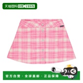 香港直邮Palm Angels 棕榈天使 1h可退 女童 格纹棉混纺花呢半身