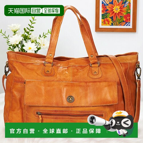 欧洲直邮Pieces 女士 PCTOTALLY 手提包 棕色单肩包
