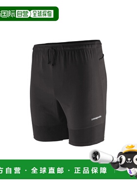 自营欧洲直邮PATAGONIA ENDLESS RUN男士黑色再生尼龙抽绳短裤