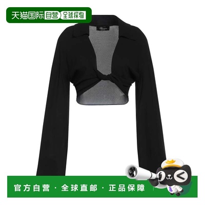 1h可退 香港直邮Blumarine 蓝色情人 女士 上衣 black黑色 舒适时