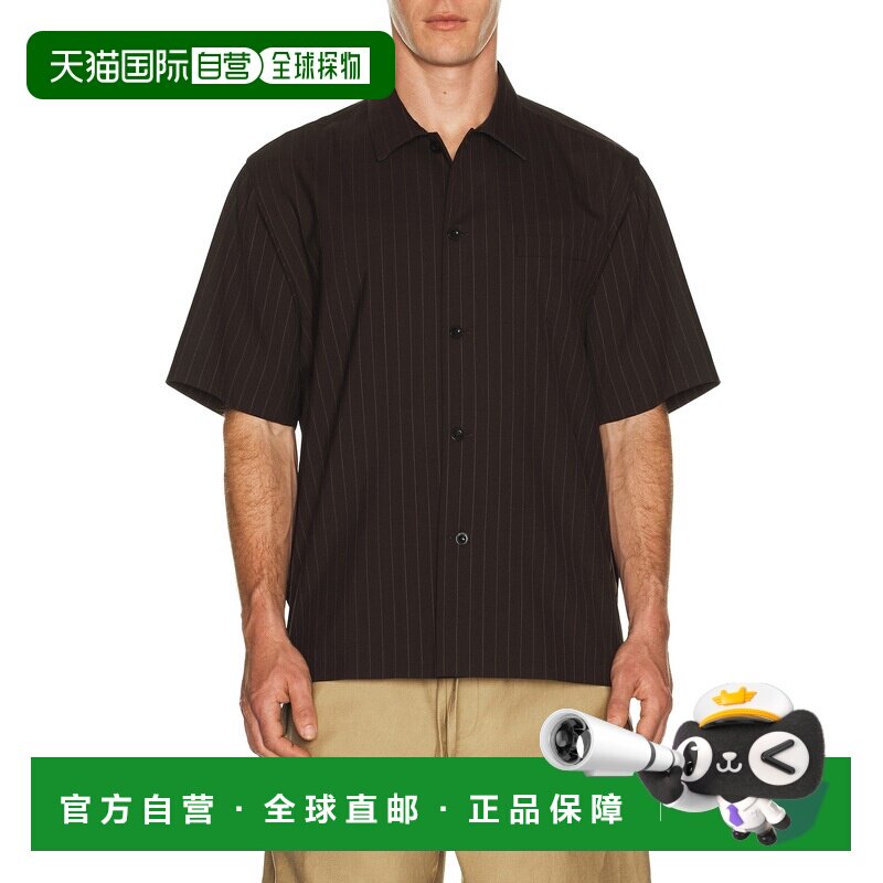 1h可退 香港直邮Sacai 男士 白垩色条纹衬衫 2603958M brown棕色