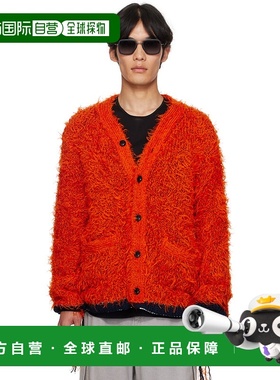 1h可退 香港直邮Sacai 男士 橙色 Furry Knit 开衫 2503837M针织