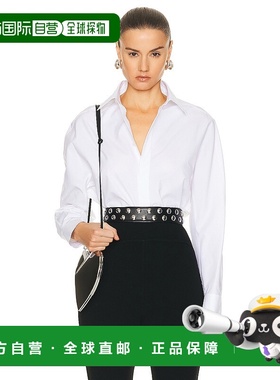 1h可退 香港直邮Alaia 女士 府绸衬衫 AA9C09114T001 white白色