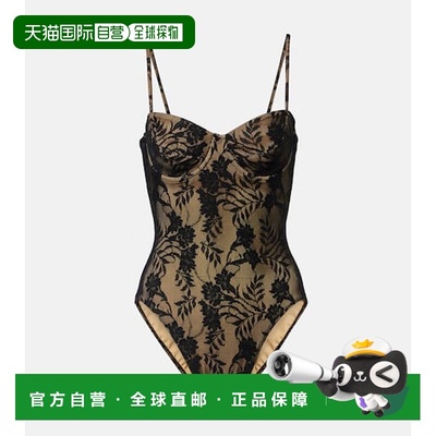 1h可退 香港直邮NORMA KAMALI 诺玛 卡玛丽 女士 蕾丝透视连体衣