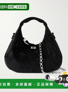 1h可退 香港直邮GANNI 甘尼 女士 velvet-moire 迷你肩包 B207003