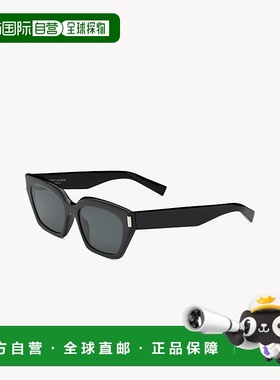 自营欧洲直邮YSL圣罗兰 SL 826女士黑色醋酸纤维几何款猫眼太阳镜