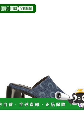 1h可退 香港直邮Marine Serre 女士 牛仔高跟穆勒鞋 WFW025B