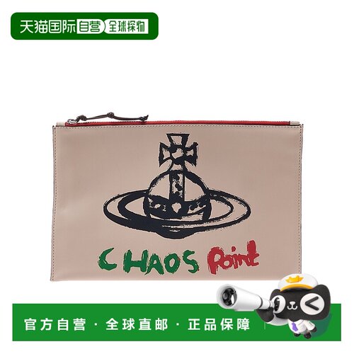 香港直邮Vivienne Westwood 徽标手拿包 52040052【付后1h可退】