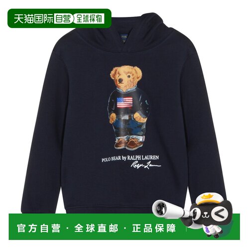香港直邮Polo Ralph Lauren Polo 拉夫 劳伦 女童 蓝色棉混纺针织