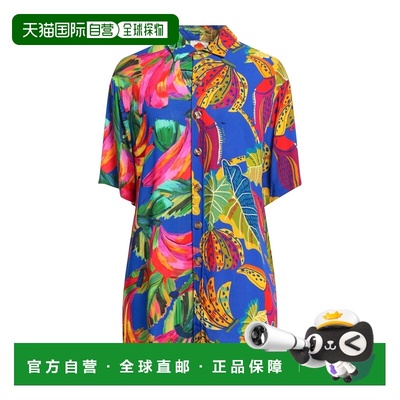 香港直邮FARM RIO 女士 Blouses 花朵衬衫 blue蓝色 舒适时尚