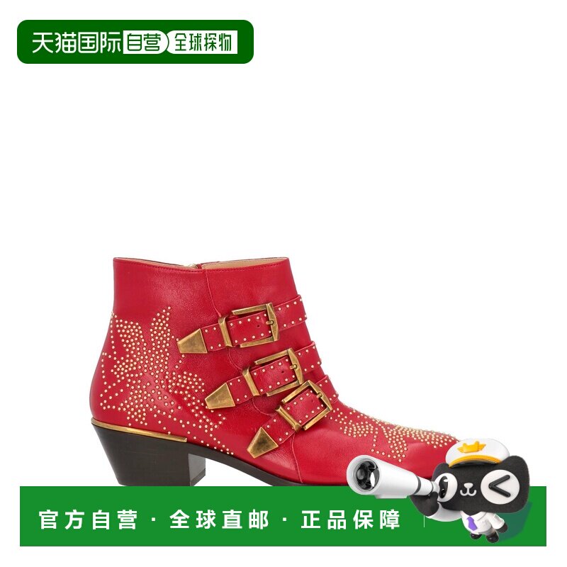香港直邮Chloe 蔻依 女士 脚踝靴 RED红色 女靴时尚舒适短靴