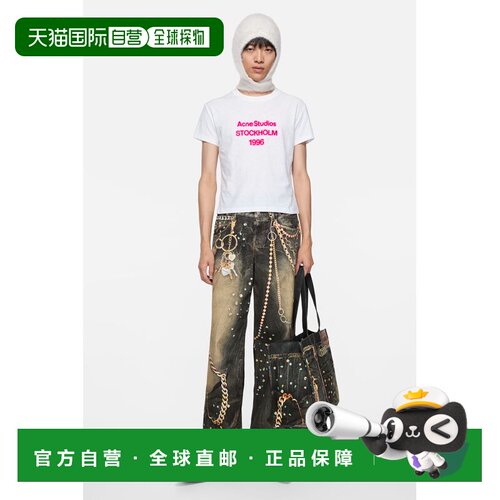 欧洲直邮ACNE（艾克妮）标志T恤-马年短袖圆领印花修身剪裁