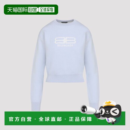 香港直邮Balenciaga 巴黎世家 女士 Logo Intarsia 圓領毛衣 8500