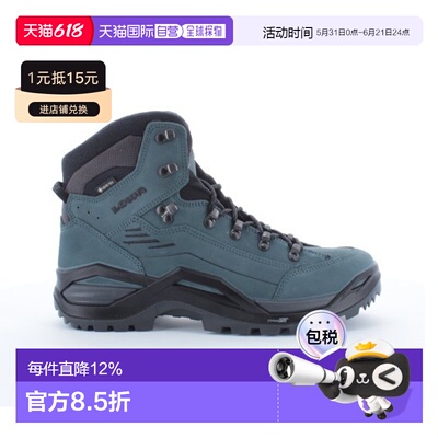 自营欧洲直邮LOWA RENEGADE EVO GTX MID男士烟绿色防水科技面料