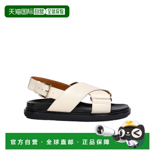 香港直邮Marni FBMS015701P3614 徽标平底凉鞋