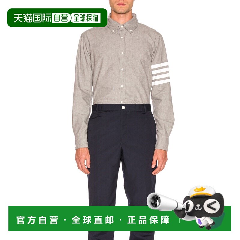 1h可退 香港直邮Thom Browne 汤姆 布朗 男士 4 横条青年布衬衫 M
