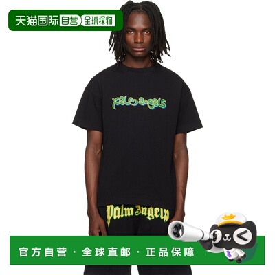 1h可退 香港直邮Palm Angels 棕榈天使 男士 黑色 Thai Logo T恤
