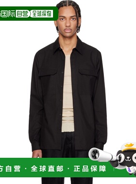香港直邮rick owens 瑞克 欧文斯 男士 黑色 Temple Work 衬衫 RU