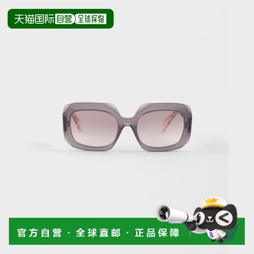 自营欧洲直邮PRADA普拉达 Symbole女士炭灰色镜片醋酸纤维太阳镜