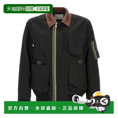 1h可退 香港直邮SACAI 男士夹克 2604031M001 AW2026 黑色 长袖休