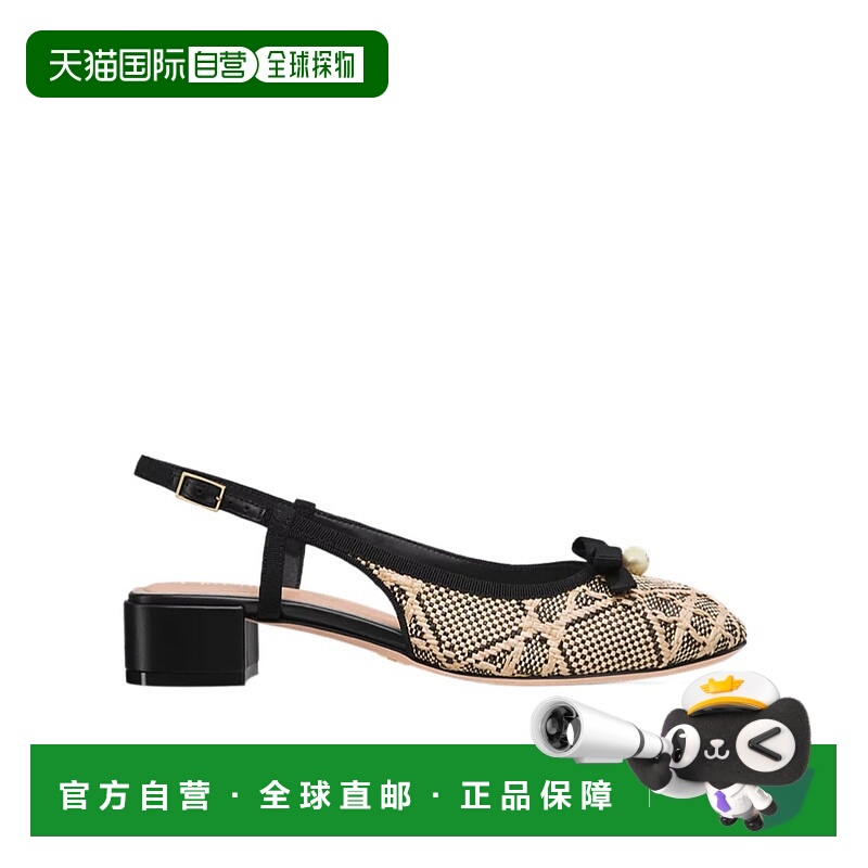 香港直邮Dior 圆头芭蕾高跟凉鞋 KCB971DRG迪奥