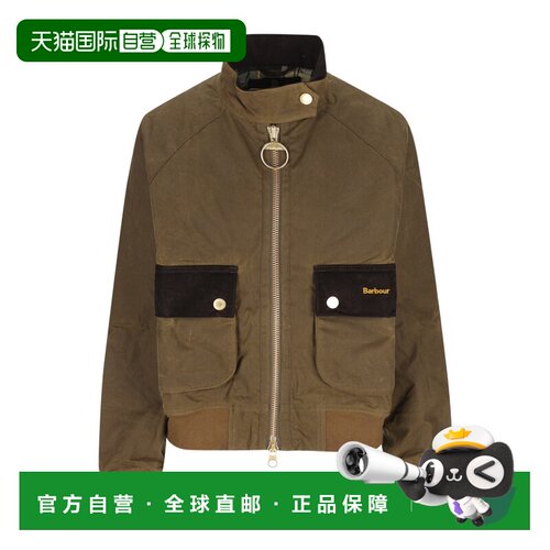 香港直邮Barbour 女士夹克 LWX1574SN91 AW2026 绿色 长袖拉链夹
