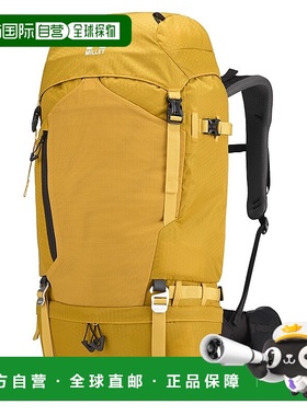自营欧洲直邮Millet24新款 黄色聚酯纤维可调节胸带拉链闭合双肩